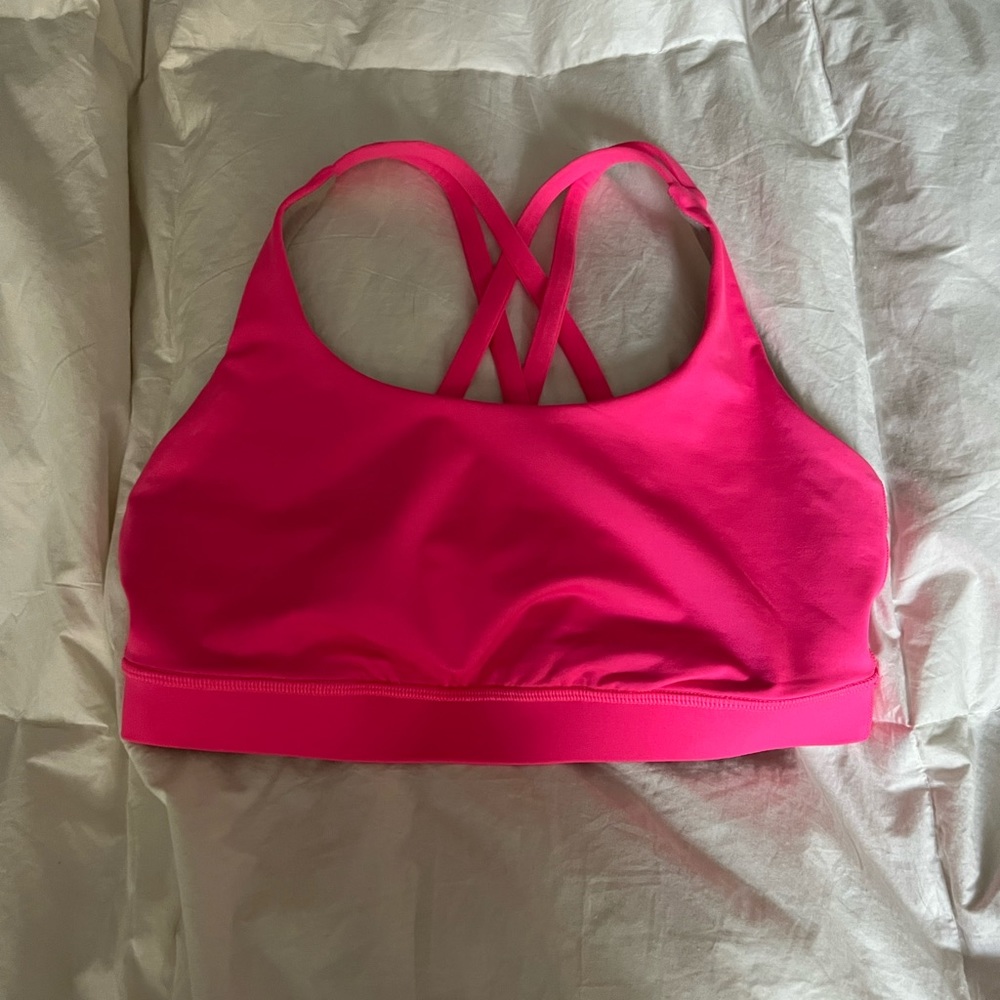 Electric Pink Lululemon Energy Bra - size 8